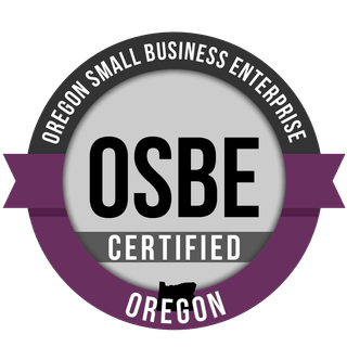 Oregon Small Business Enterprise certification badge, issued by Business Oregon, Certification Office for Business Inclusion and Diversity